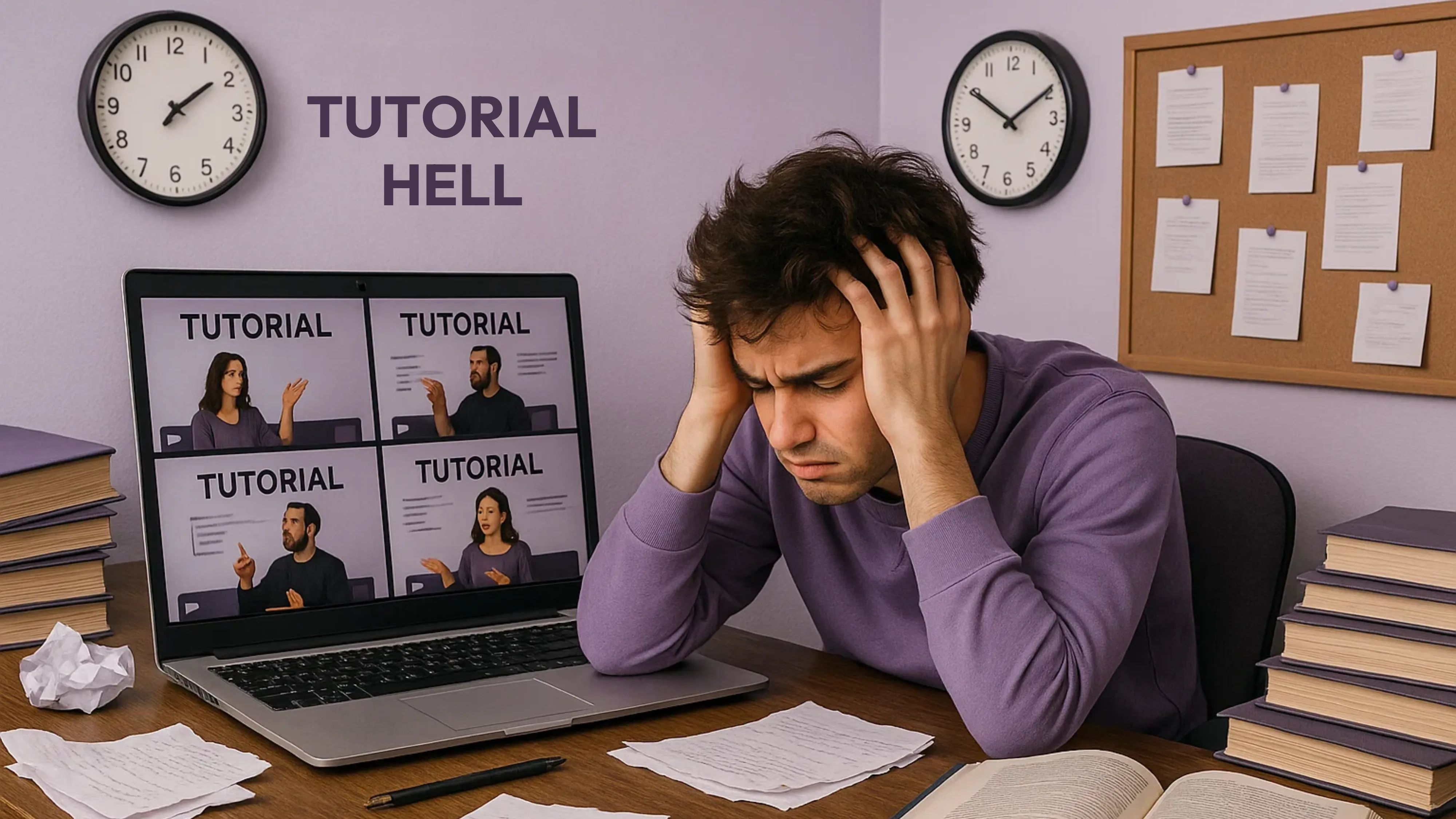 a person stuck in tutorial hell